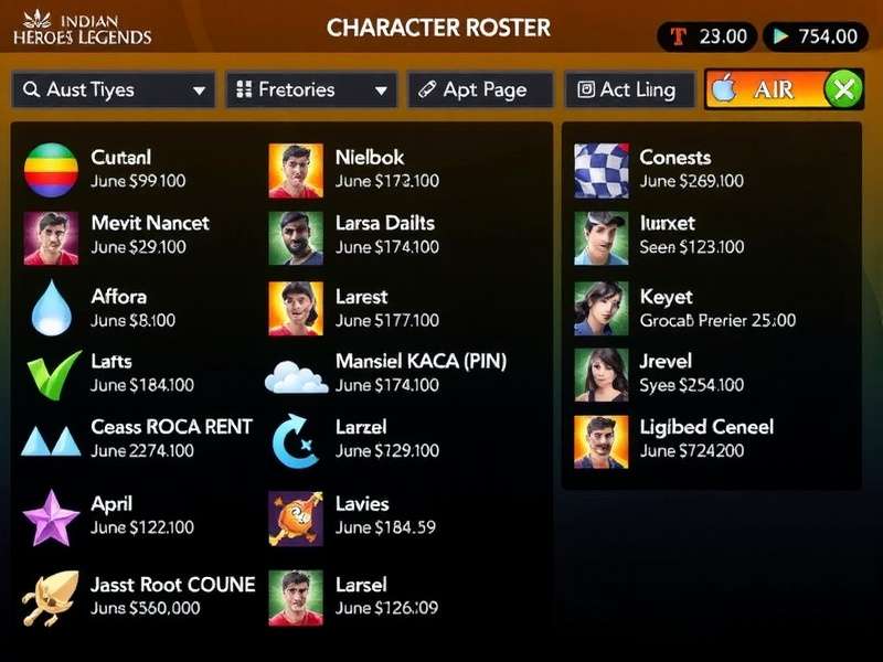 Indian Legends Heroes League Character Roster